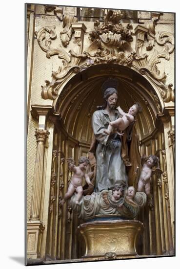 Spain, Toledo, Saint John of The Kings Church, Sculpture of Jesus Christ with Infant Angels-Samuel Magal-Mounted Photographic Print