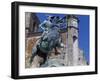 Spain, Trujillo, Plaza Mayor, Equestrian Statue of Francisco Pizarro-Charles Cottet-Framed Giclee Print