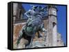 Spain, Trujillo, Plaza Mayor, Equestrian Statue of Francisco Pizarro-Charles Cottet-Framed Stretched Canvas