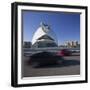 Spain, Valencia, Bridge, Cars, Ciudad De Las Artes Y De Las Ciencias, Palau-Rainer Mirau-Framed Photographic Print