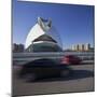 Spain, Valencia, Bridge, Cars, Ciudad De Las Artes Y De Las Ciencias, Palau-Rainer Mirau-Mounted Photographic Print