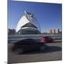 Spain, Valencia, Bridge, Cars, Ciudad De Las Artes Y De Las Ciencias, Palau-Rainer Mirau-Mounted Photographic Print