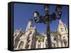 Spain, Valencia, Place De L'Ajuntament, City Hall, Lantern-Rainer Mirau-Framed Stretched Canvas