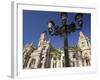 Spain, Valencia, Place De L'Ajuntament, City Hall, Lantern-Rainer Mirau-Framed Photographic Print