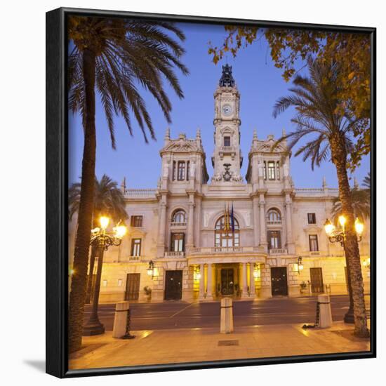 Spain, Valencia, Place De L'Ajuntament, City Hall-Rainer Mirau-Framed Photographic Print