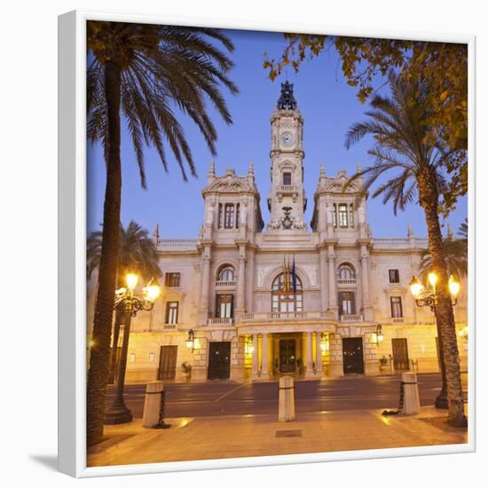 Spain, Valencia, Place De L'Ajuntament, City Hall-Rainer Mirau-Framed Photographic Print