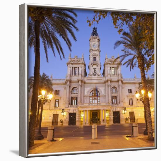 Spain, Valencia, Place De L'Ajuntament, City Hall-Rainer Mirau-Framed Photographic Print