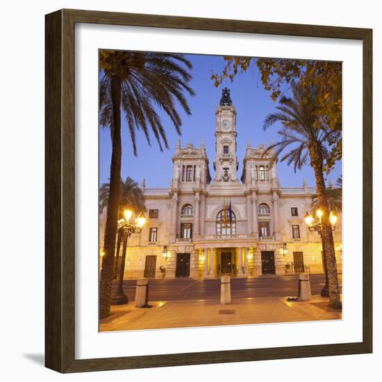 Spain, Valencia, Place De L'Ajuntament, City Hall-Rainer Mirau-Framed Photographic Print