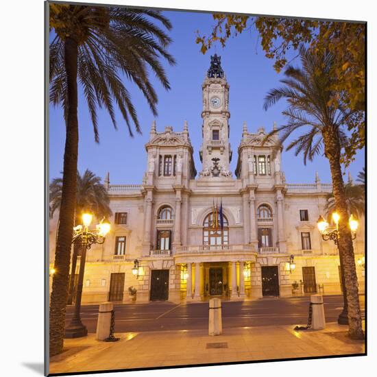 Spain, Valencia, Place De L'Ajuntament, City Hall-Rainer Mirau-Mounted Photographic Print