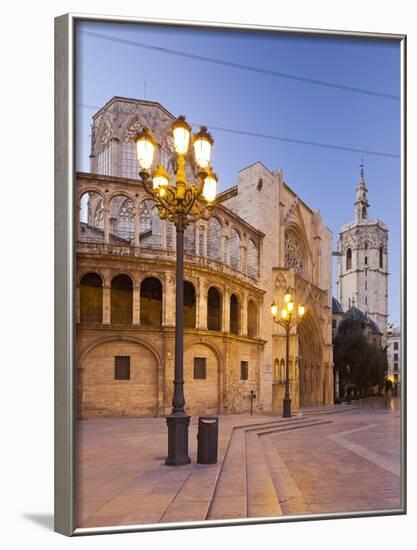 Spain, Valencia, Plaza De La Virgen, Catedral De Santa Mar’a De Valencia, Lantern-Rainer Mirau-Framed Photographic Print