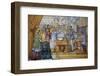 Spain, Valladolid, Pimentel Palace, Baptism of Philip II Tile-Samuel Magal-Framed Photographic Print