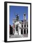 Spain, Valladolid, Plaza Mayor (Main Square), Statue of Count Anzures In Front of Casa Consistorial-Samuel Magal-Framed Photographic Print