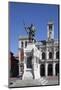 Spain, Valladolid, Plaza Mayor (Main Square), Statue of Count Anzures In Front of Casa Consistorial-Samuel Magal-Mounted Photographic Print