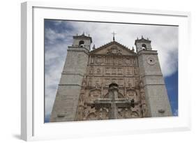 Spain, Valladolid, San Pablo Church, Main Facade, Coronation of the Virgin Relief-Samuel Magal-Framed Photographic Print