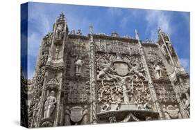 Spain, Valladolid, San Pablo Church, St. Gregory College Facade, Coat of arms of Catholic Monarchs-Samuel Magal-Stretched Canvas