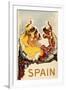 Spain - Women Dancing-null-Framed Giclee Print