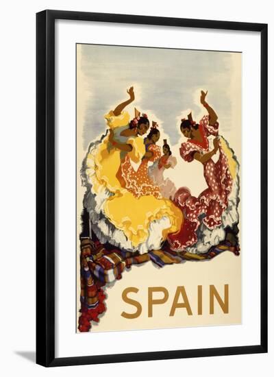 Spain - Women Dancing-null-Framed Giclee Print