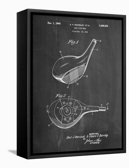 Spalding Golf Driver Patent-Cole Borders-Framed Stretched Canvas