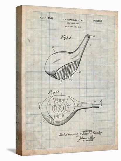 Spalding Golf Driver Patent-Cole Borders-Stretched Canvas