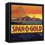 Span O Gold Brand - Fontana, California - Citrus Crate Label-Lantern Press-Framed Stretched Canvas