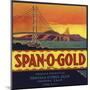 Span O Gold Brand - Fontana, California - Citrus Crate Label-Lantern Press-Mounted Art Print