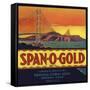 Span O Gold Brand - Fontana, California - Citrus Crate Label-Lantern Press-Framed Stretched Canvas