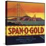 Span O Gold Brand - Fontana, California - Citrus Crate Label-Lantern Press-Stretched Canvas