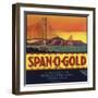 Span O Gold Brand - Fontana, California - Citrus Crate Label-Lantern Press-Framed Art Print