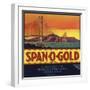 Span O Gold Brand - Fontana, California - Citrus Crate Label-Lantern Press-Framed Art Print