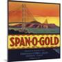 Span O Gold Brand - Fontana, California - Citrus Crate Label-Lantern Press-Mounted Art Print