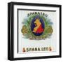 Spana Leo Brand Cigar Box Label-Lantern Press-Framed Art Print
