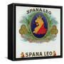 Spana Leo Brand Cigar Box Label-Lantern Press-Framed Stretched Canvas