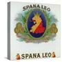 Spana Leo Brand Cigar Box Label-Lantern Press-Stretched Canvas