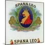 Spana Leo Brand Cigar Box Label-Lantern Press-Mounted Art Print
