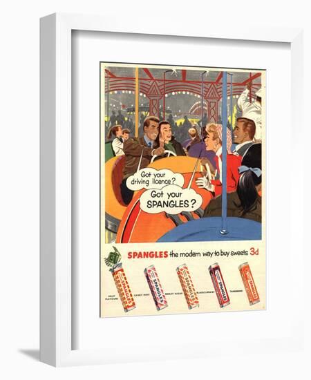 Spangles, Sweets, UK, 1950-null-Framed Giclee Print