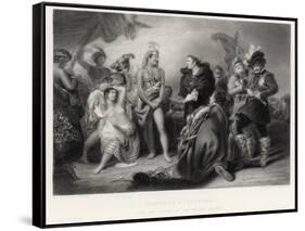 Spaniards and Peruvians-William Greatbach-Framed Stretched Canvas