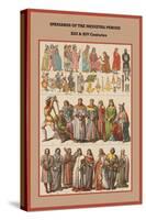 Spaniards of the Medieval Period XIII and XIV Centuries-Friedrich Hottenroth-Stretched Canvas