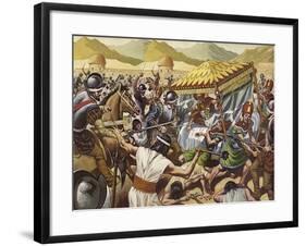 Spaniards Toppling the Inca Empire of Peru-Mike White-Framed Giclee Print