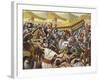 Spaniards Toppling the Inca Empire of Peru-Mike White-Framed Giclee Print