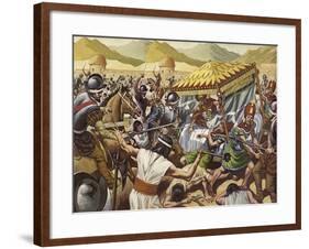 Spaniards Toppling the Inca Empire of Peru-Mike White-Framed Giclee Print