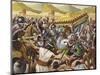 Spaniards Toppling the Inca Empire of Peru-Mike White-Mounted Giclee Print