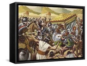 Spaniards Toppling the Inca Empire of Peru-Mike White-Framed Stretched Canvas