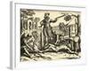 Spaniards Torturing Indian in New Grenada-null-Framed Giclee Print