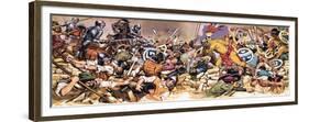 Spaniards under Attack from Aztecs-Mcbride-Framed Premium Giclee Print