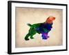 Spaniel Watercolor-NaxArt-Framed Art Print