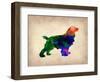 Spaniel Watercolor-NaxArt-Framed Art Print