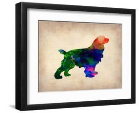 Spaniel Watercolor-NaxArt-Framed Art Print