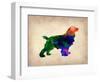 Spaniel Watercolor-NaxArt-Framed Art Print