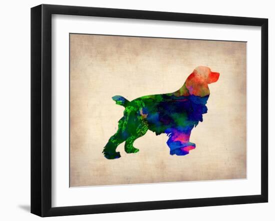 Spaniel Watercolor-NaxArt-Framed Art Print