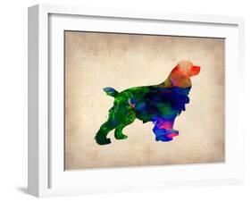 Spaniel Watercolor-NaxArt-Framed Art Print